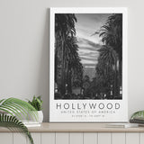 Hollywood, Usa Black And White Art Canvas Prints Wall Art Home Decor