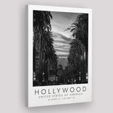 Hollywood, Usa Black And White Art Canvas Prints Wall Art Home Decor