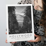 Hollywood, Usa Black And White Art Canvas Prints Wall Art Home Decor