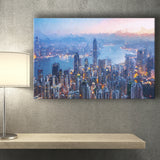 Hong Kong City at Night Canvas Prints Wall Art Decor - Paiting Canvas, Art Prints, Wall Decor, For Sale