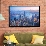 Hong Kong City at Night Framed Art Prints Wall Decor - Painting Prints, Framed Picture, Home Decor