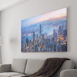 Hong Kong City at Night Canvas Prints Wall Art Decor - Paiting Canvas, Art Prints, Wall Decor, For Sale