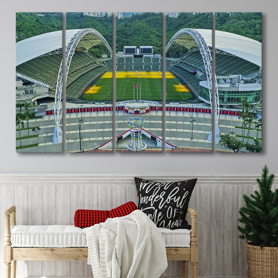 Hong Kong Rugby Stadium, Stadium Canvas, Sport Art, Gift for him, Multi Panels B, Canvas Prints Wall Art Decor
