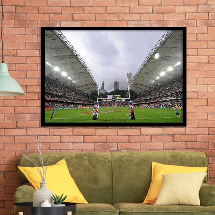Hong Kong Stadium, Stadium Canvas, Sport Art, Gift for him, Framed Art Prints Wall Art Decor, Framed Picture