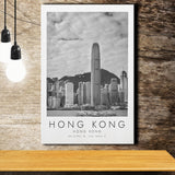 Hong Kong Black And White Art Canvas Prints Wall Art Home Decor