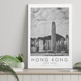 Hong Kong Black And White Art Canvas Prints Wall Art Home Decor