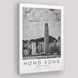 Hong Kong Black And White Art Canvas Prints Wall Art Home Decor