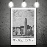 Hong Kong Black And White Art Canvas Prints Wall Art Home Decor