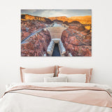 Hoover Dam Hoover Dam Dam Natural Landmarks Canvas Wall Art - Canvas Prints, Prints for Sale, Canvas Painting, Canvas On Sale