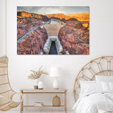 Hoover Dam Hoover Dam Dam Natural Landmarks Canvas Wall Art - Canvas Prints, Prints for Sale, Canvas Painting, Canvas On Sale