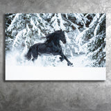 Horse Art Print Black Horse Canvas Prints Wall Art Decor - Painting Canvas,Home Decor, Ready to Hang