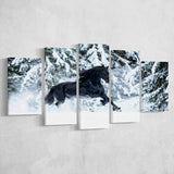Horse Black Horse Decor Horse Print Large Canvas Prints Multi Panels Wall Art Prints Home Decor