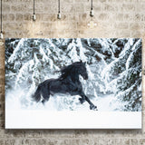 Horse Black Horse Decor Horse Print Landscape Canvas Prints Wall Art Home Decor - Painting Canvas, Ready to hang