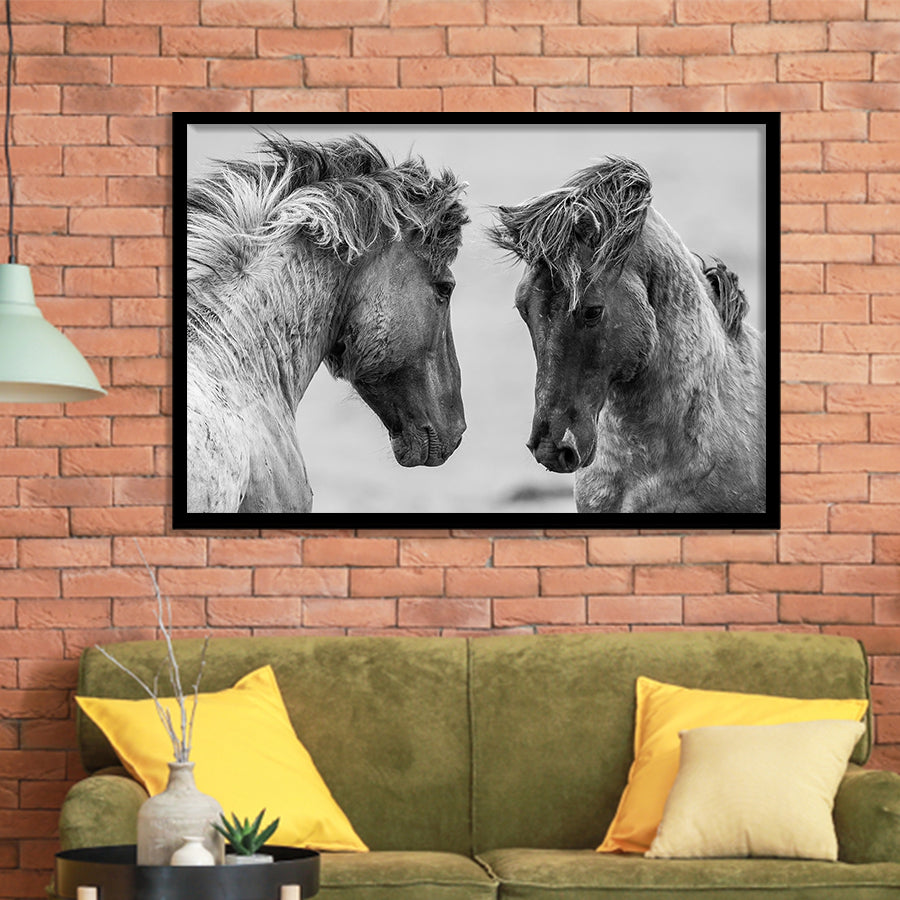 Horse Black White Horse Black And Framed Art Prints Wall Decor - Painting Art,Framed Picture,For Sale, Ready to hang