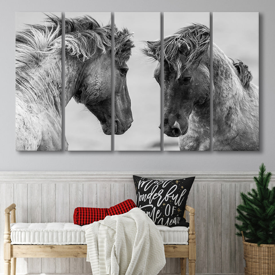 Horse Black White Horse Black And Extra Large Canvas Prints Multi Panels B Wall Art Prints Home Decor