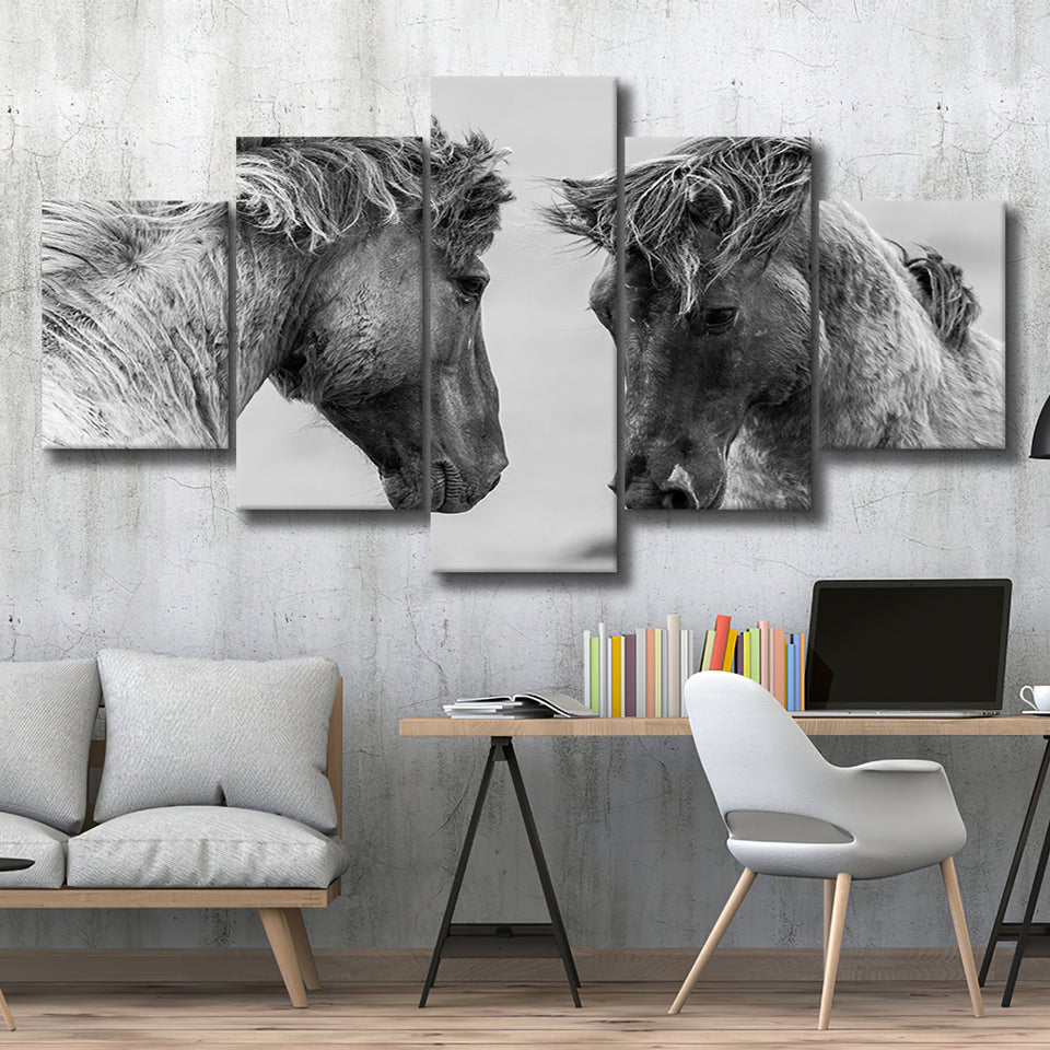 Horse Black White Horse Black And Large Canvas Prints Multi Panels Wall Art Prints Home Decor