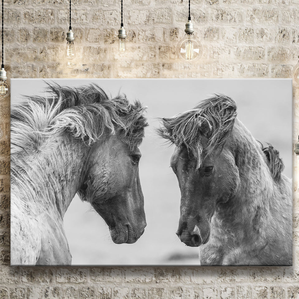 Horse Black White Horse Black And Landscape Canvas Prints Wall Art Home Decor - Painting Canvas, Ready to hang