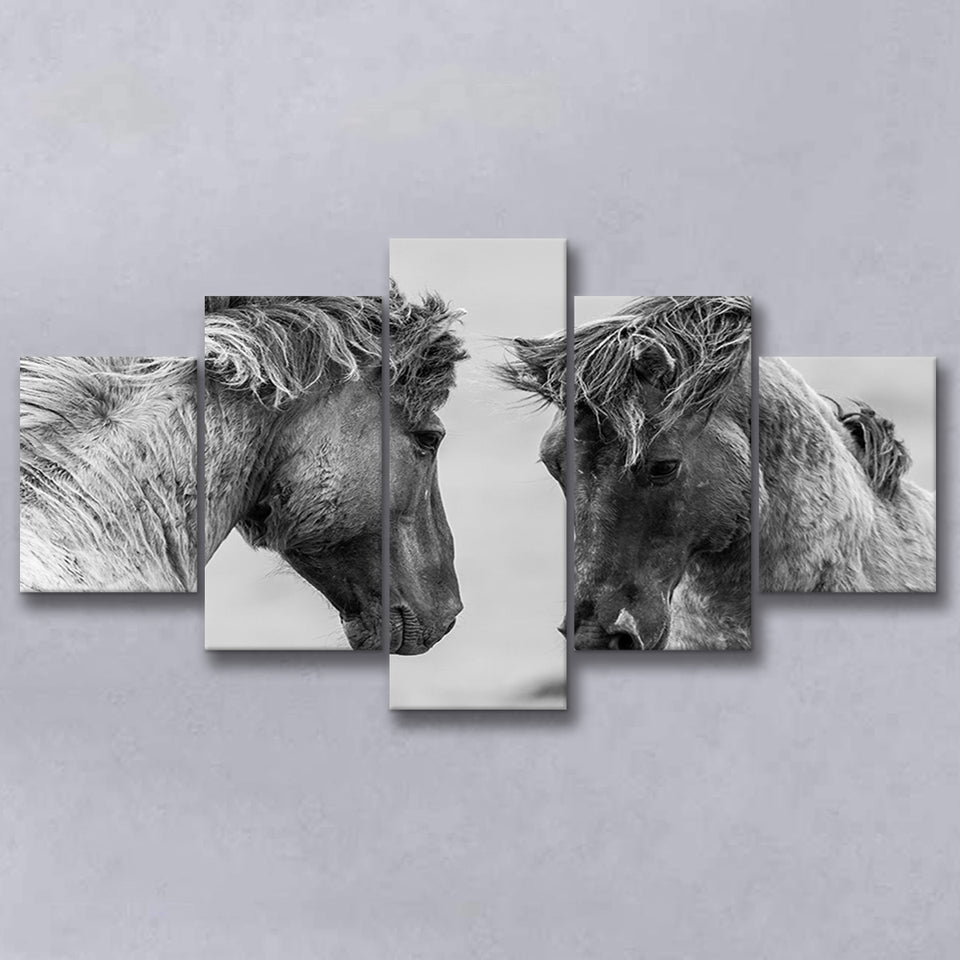 Horse Black White Horse Black And Large Canvas Prints Multi Panels Wall Art Prints Home Decor
