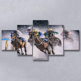 Horse Racing, Horse Racing Multi Panels,Canvas Prints Wall Art Home Decor