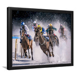 Horse Racing, Horse Racing Framed Art Prints Wall Art Decor,Black Frame, Ready to hang