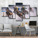 Horse Racing, Horse Racing Multi Panels,Canvas Prints Wall Art Home Decor