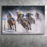 Horse Racing, Horse Racing Canvas Prints Wall Art Home Decor - Painting Canvas, Ready to hang