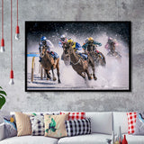 Horse Racing, Horse Racing Framed Art Prints Wall Art Decor,Black Frame, Ready to hang