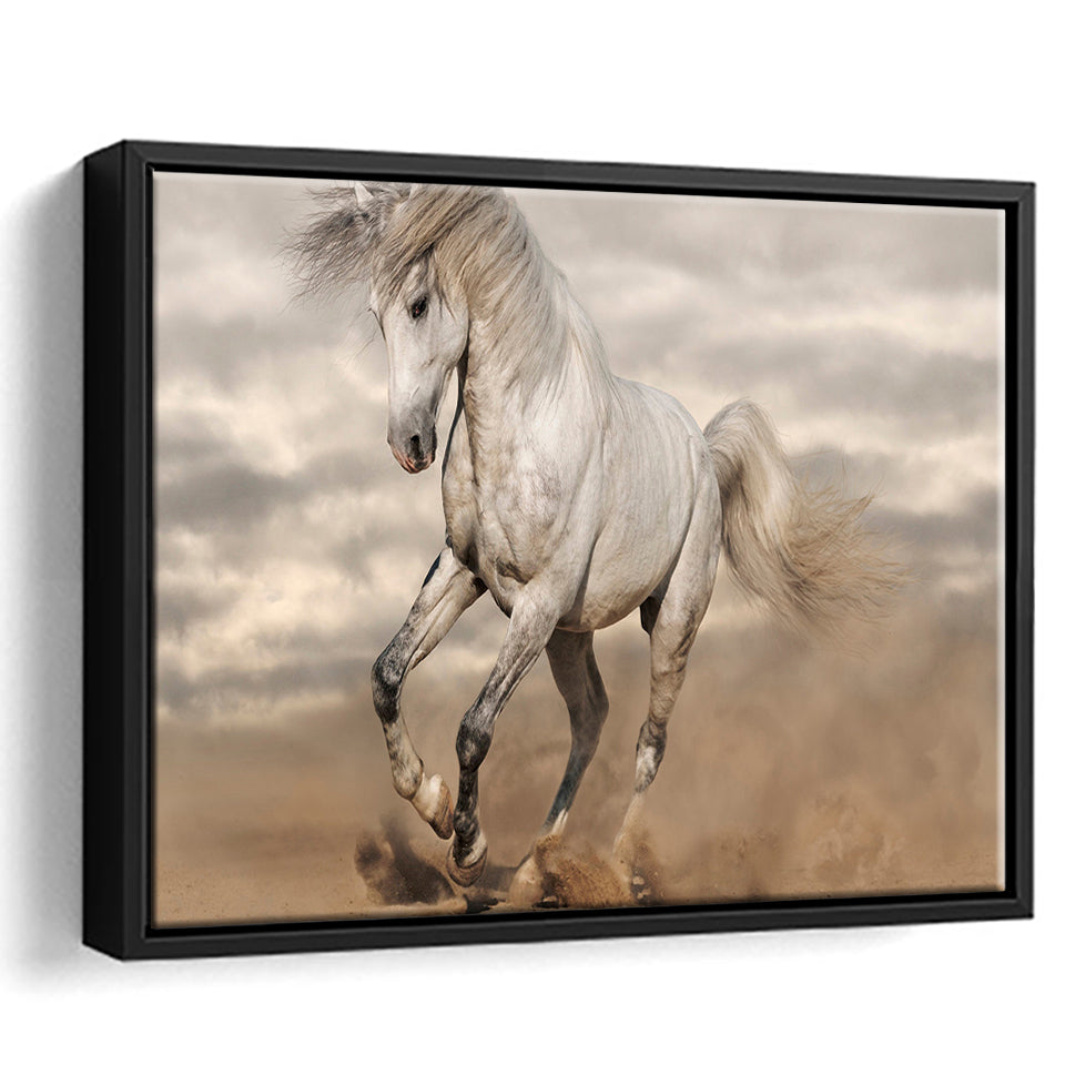Horse Rustic Framed Canvas Prints Wall Art Decor, Framed Picture, Floating Frame