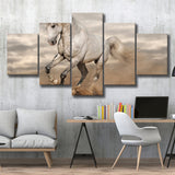 Horse Rustic 5 Piece Canvas Prints Wall Art Decor, Multi Panels, Mixed Canvas