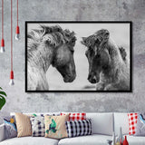 Horses Black and White Framed Art Prints Wall Decor - Painting Prints, Framed Picture, Home Decor