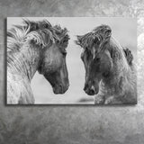 Horses Black and White Canvas Prints Wall Art Decor - Paiting Canvas, Art Prints, Wall Decor, For Sale
