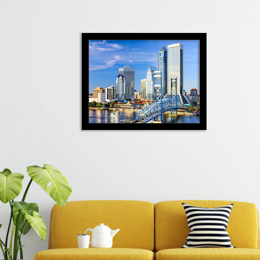 Hotels In Downtown Jacksonville Framed Wall Art Prints - Framed Prints, Prints for Sale, Framed Art