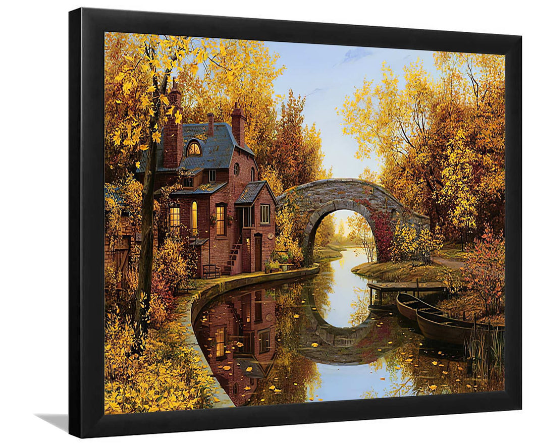 House by the River-Forest art, Art print, Plexiglass Cover