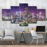 Houston Texas Usa Downtown City Skyline 2 5 Pieces Mixed Canvas Prints Wall Art Home Decor
