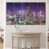 Houston Texas Usa Downtown City Skyline 2 5 Pieces Extra Large Canvas Prints Wall Art Home Decor