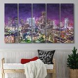 Houston Texas Usa Downtown City Skyline 2 5 Pieces Extra Large Canvas Prints Wall Art Home Decor