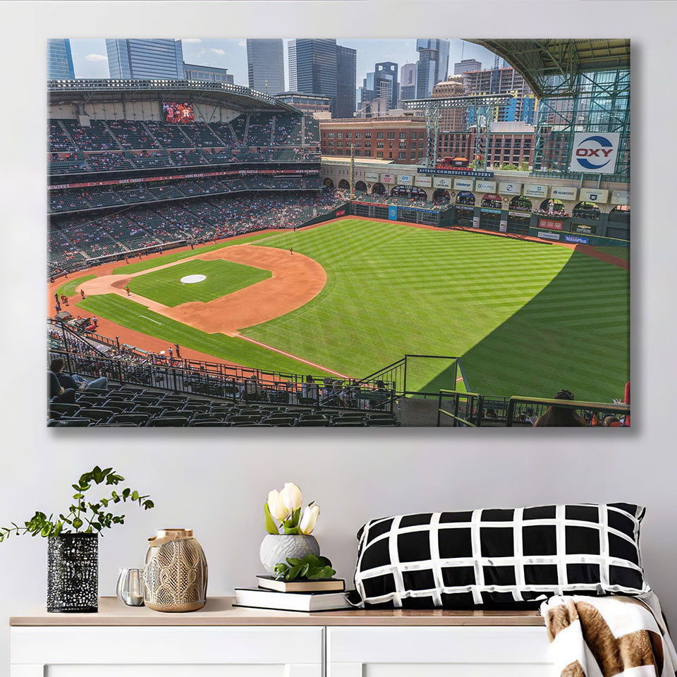 Houston Astros Stadium Canvas Prints Minute Maid Park Wall Art,Sport Stadium Art Prints, Fan Gift, Wall Decor