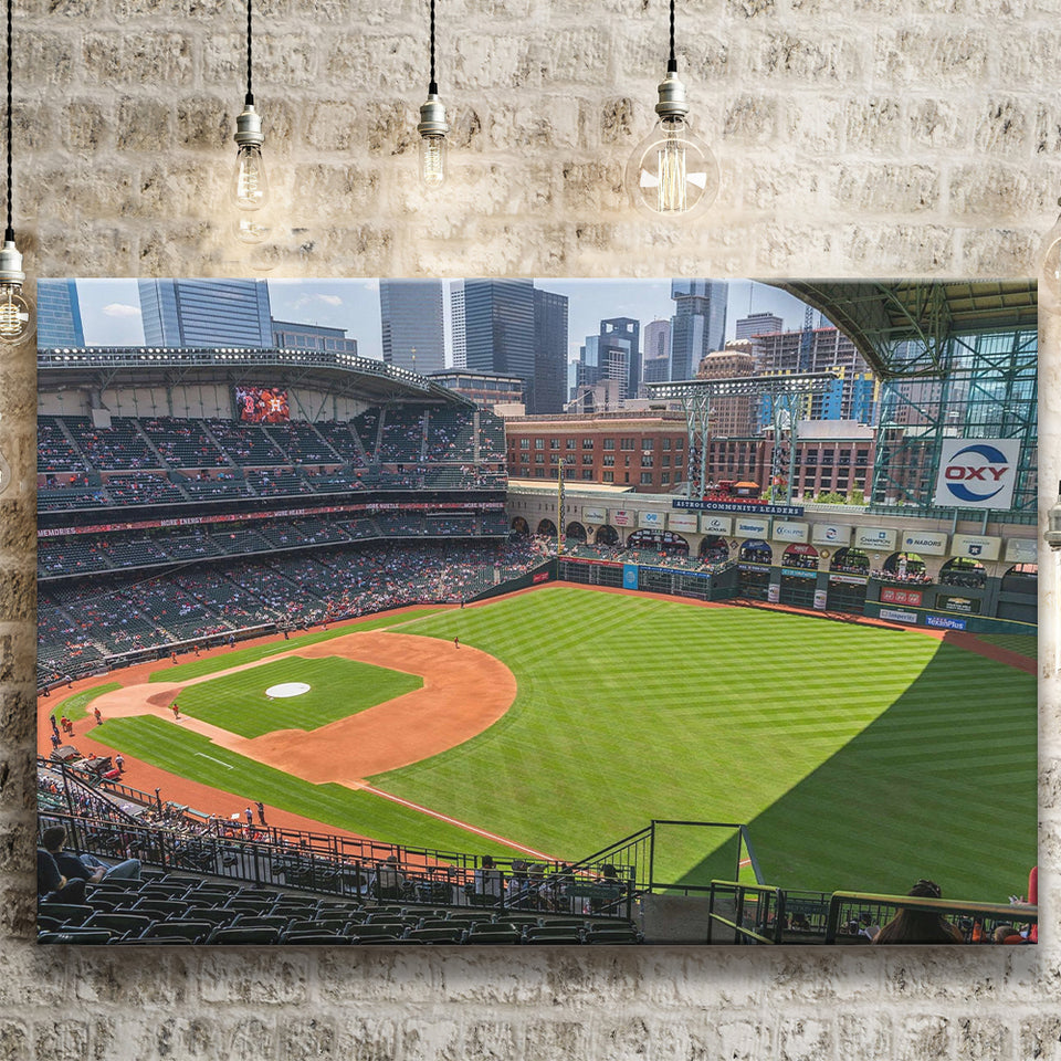 Houston Astros Stadium Canvas Prints Minute Maid Park Wall Art,Sport Stadium Art Prints, Fan Gift, Wall Decor