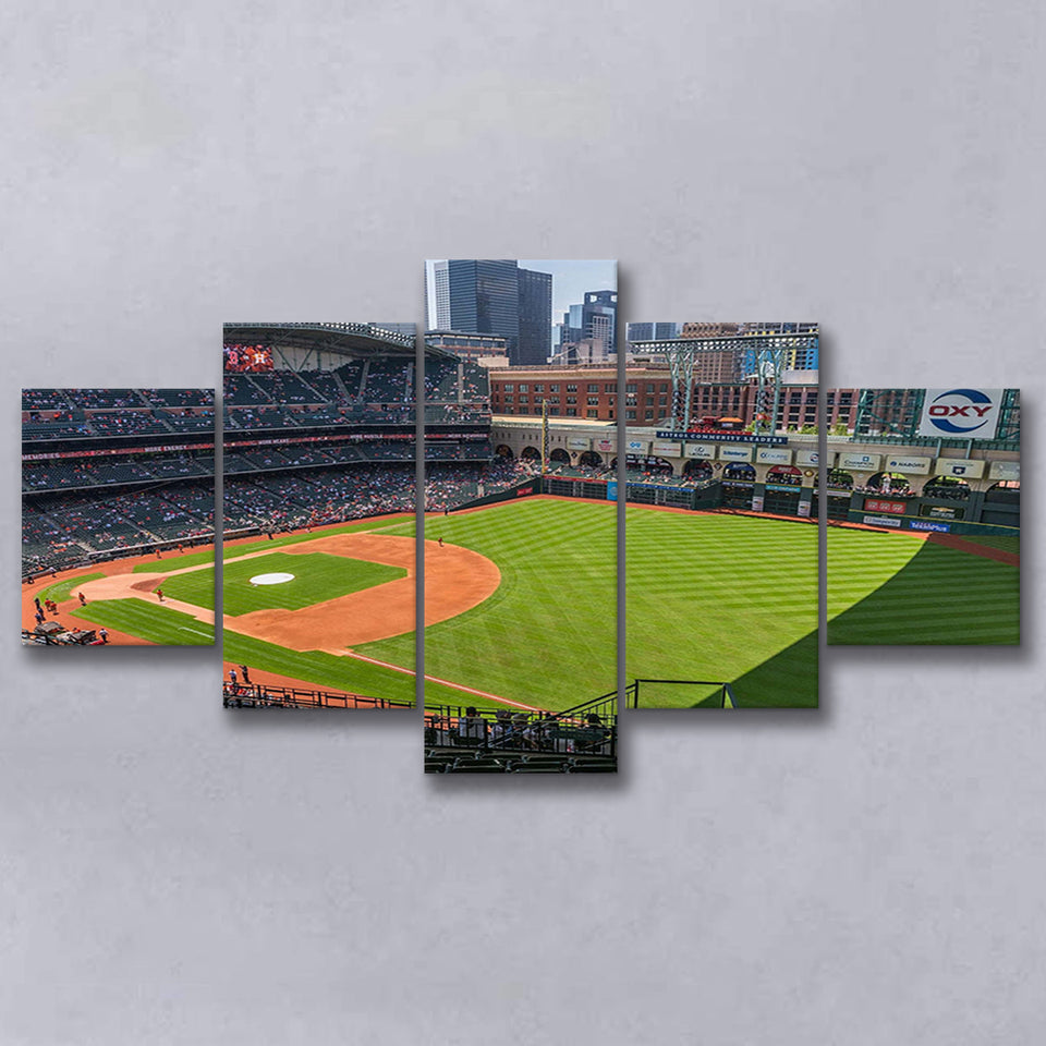 Houston Astros Stadium Canvas Prints Minute Maid Park Wall Art,Multi Panels,Sport Stadium Art Prints, Fan Gift