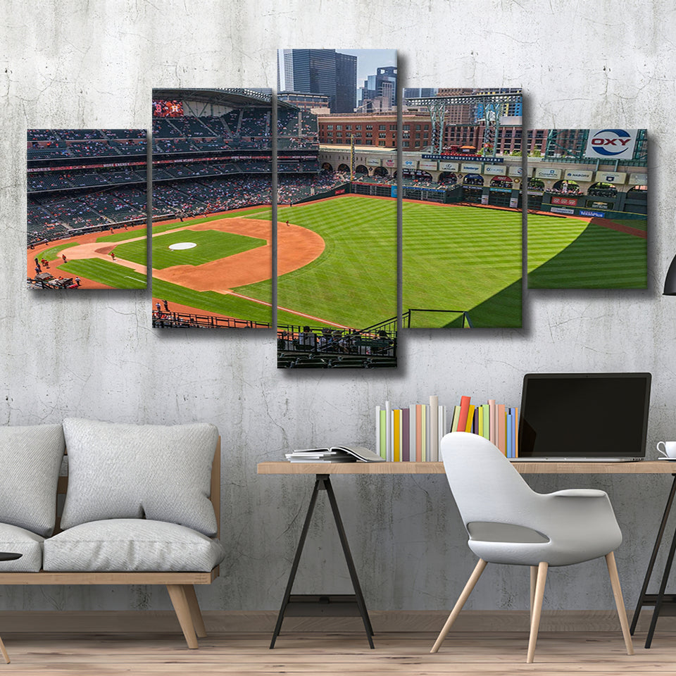 Houston Astros Stadium Canvas Prints Minute Maid Park Wall Art,Multi Panels,Sport Stadium Art Prints, Fan Gift