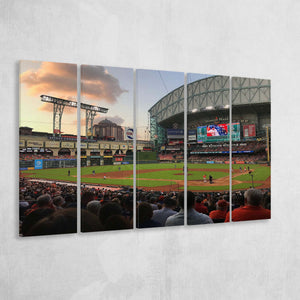 Houston, Texas Wall Art State Map (Minute Maid Park) – StadiumMapArt