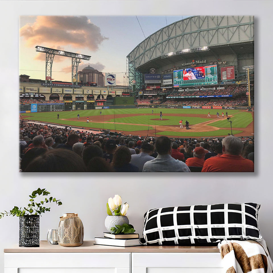 Houston Astros Wall Art Minute Maid Park Stadium Canvas Prints,Sport Stadium Art Prints, Fan Gift, Wall Decor