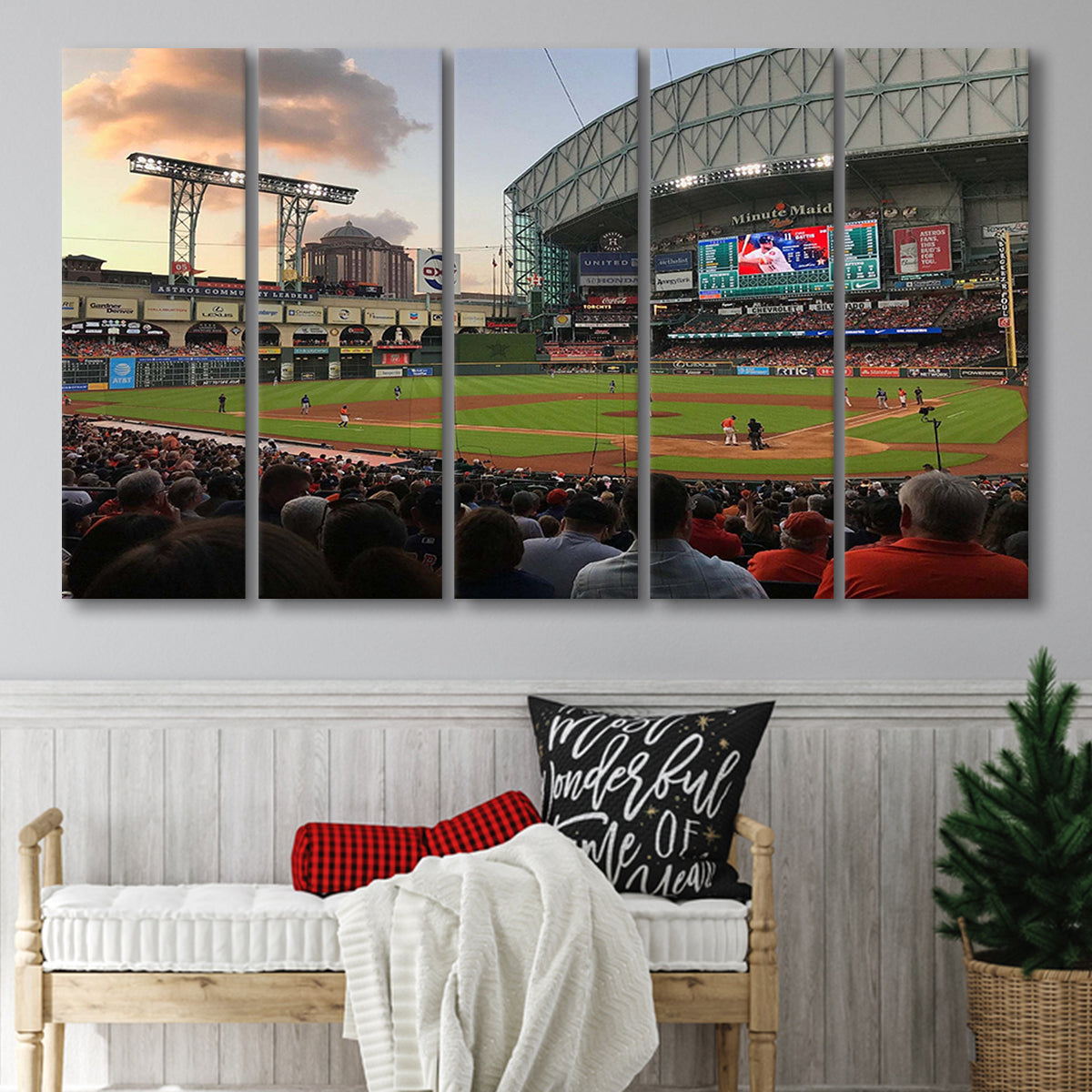 Minute Maid Park - Baseball Field - 48x16 Gallery Wrapped Canvas Wall Art