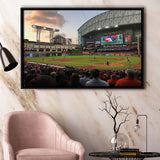 Houston Astros Wall Art Minute Maid Park Stadium Framed Canvas Prints,Sport Stadium Art Prints, Fan Gift