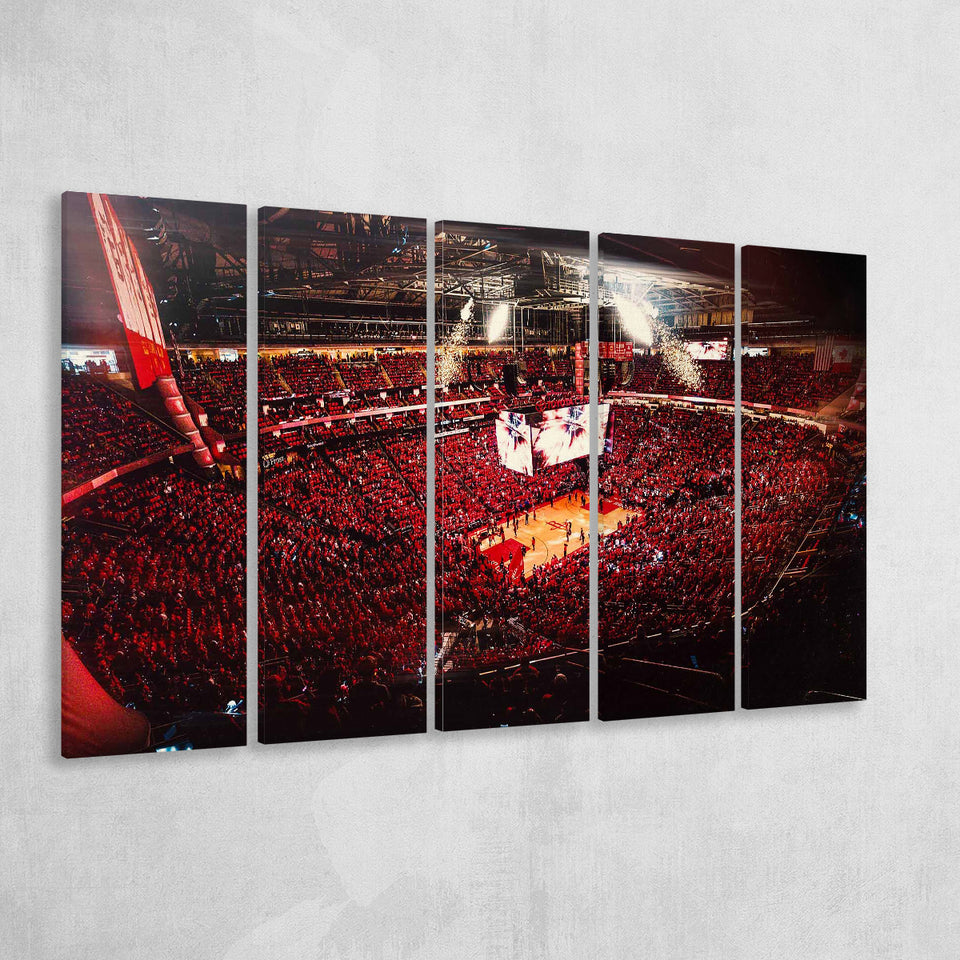 Houston Rockets, Stadium Canvas, Sport Art, Gift for him, Multi Panels B, Canvas Prints Wall Art Decor