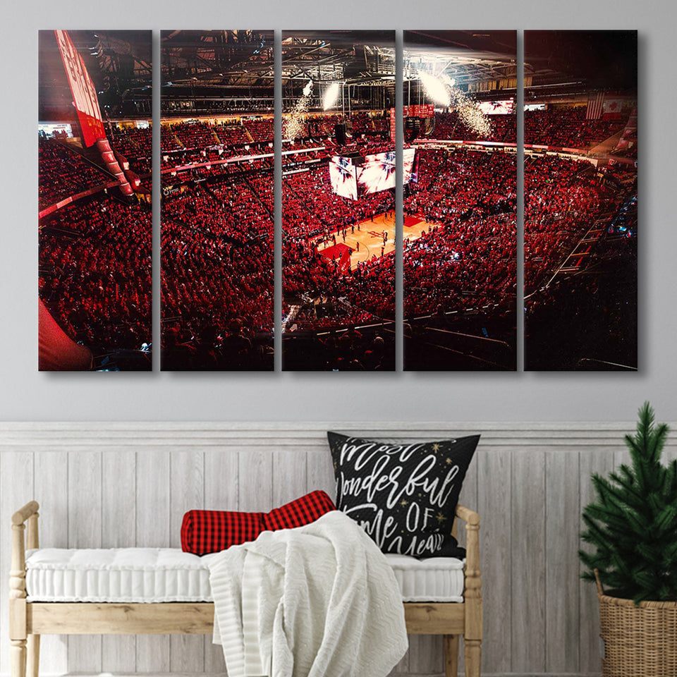 Houston Rockets, Stadium Canvas, Sport Art, Gift for him, Multi Panels B, Canvas Prints Wall Art Decor