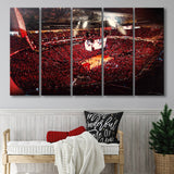 Houston Rockets, Stadium Canvas, Sport Art, Gift for him, Multi Panels B, Canvas Prints Wall Art Decor