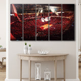 Houston Rockets, Stadium Canvas, Sport Art, Gift for him, Multi Panels B, Canvas Prints Wall Art Decor
