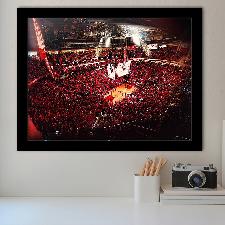 Houston Rockets, Stadium Canvas, Sport Art, Gift for him, Framed Art Prints Wall Art Decor, Framed Picture