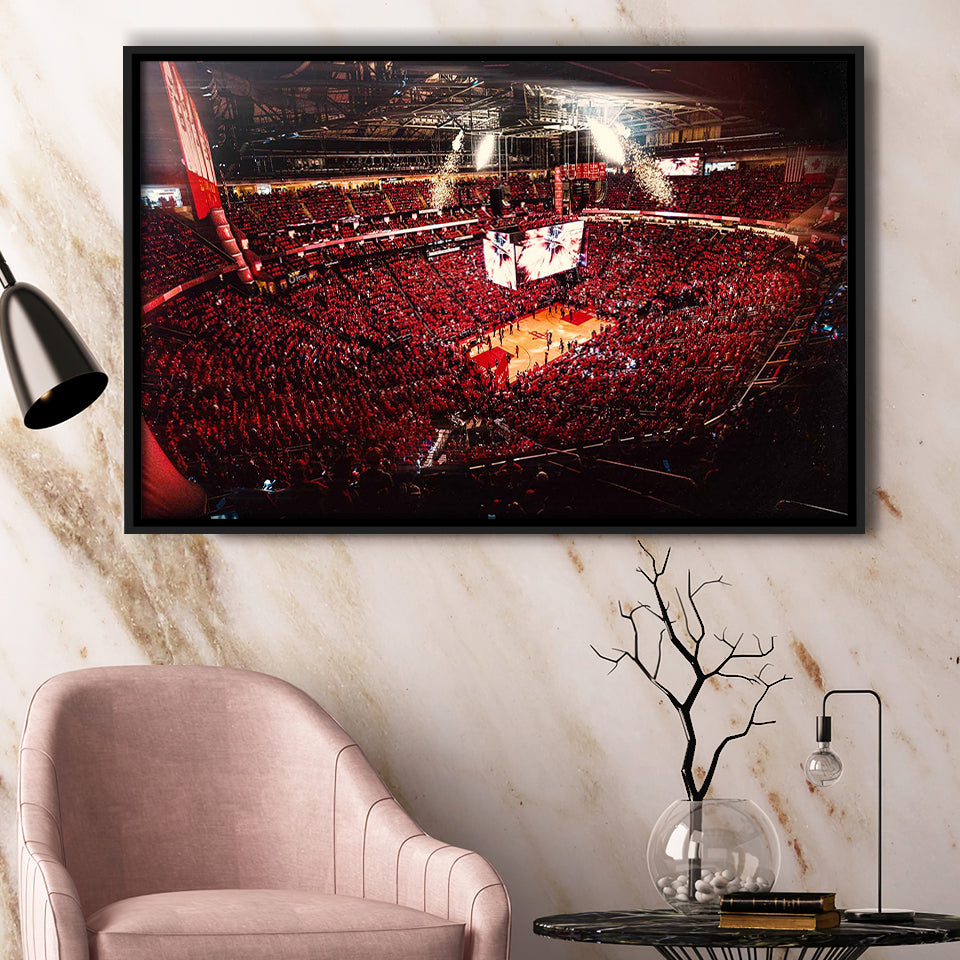 Houston Rockets, Stadium Canvas, Sport Art, Gift for him, Framed Canvas Prints Wall Art Decor, Framed Picture